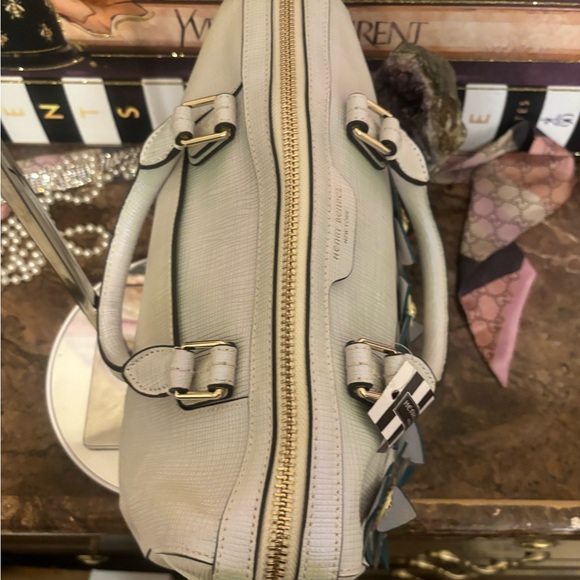 Henri Bendel West 57th Barrel Satchel Iridescent White - Picture 8 of 12